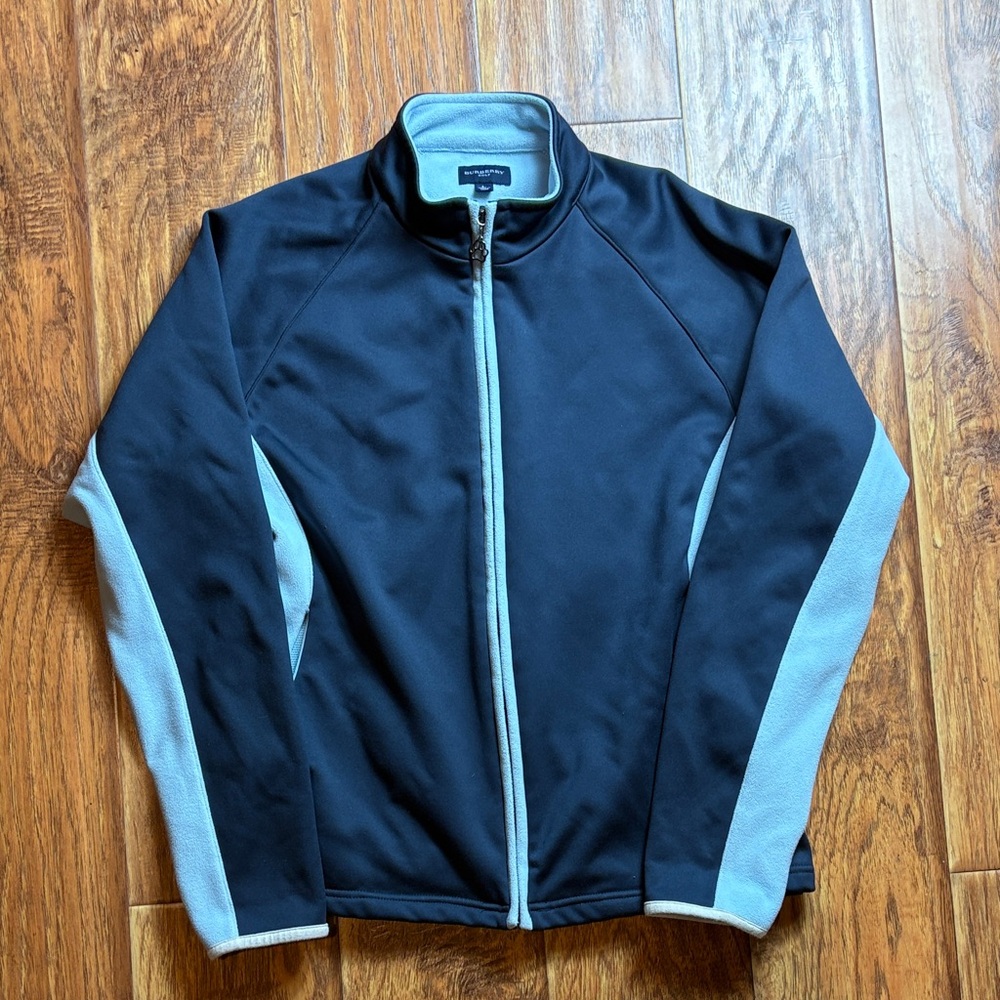 Burberry Light Blue & Navy Full-Zip Women's Sporting Jacket